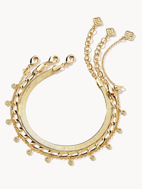 Kendra Scott Jewelry - Kendra Scott Gold Layered Bracelet with CZ Drops